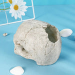 Skull Fish Tank Decoration Resin Craft Skeleton Head Hiding House - GreenFur