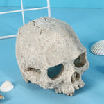 Skull Fish Tank Decoration Resin Craft Skeleton Head Hiding House - GreenFur