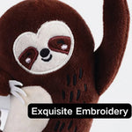 Sloth Shape Plush Squeaky Dog Toy with Cotton Rope - GreenFur