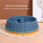 Slow Feeder Pet Bowl Anti Choking Non Slip Food Dish for Dogs and Cats - GreenFur