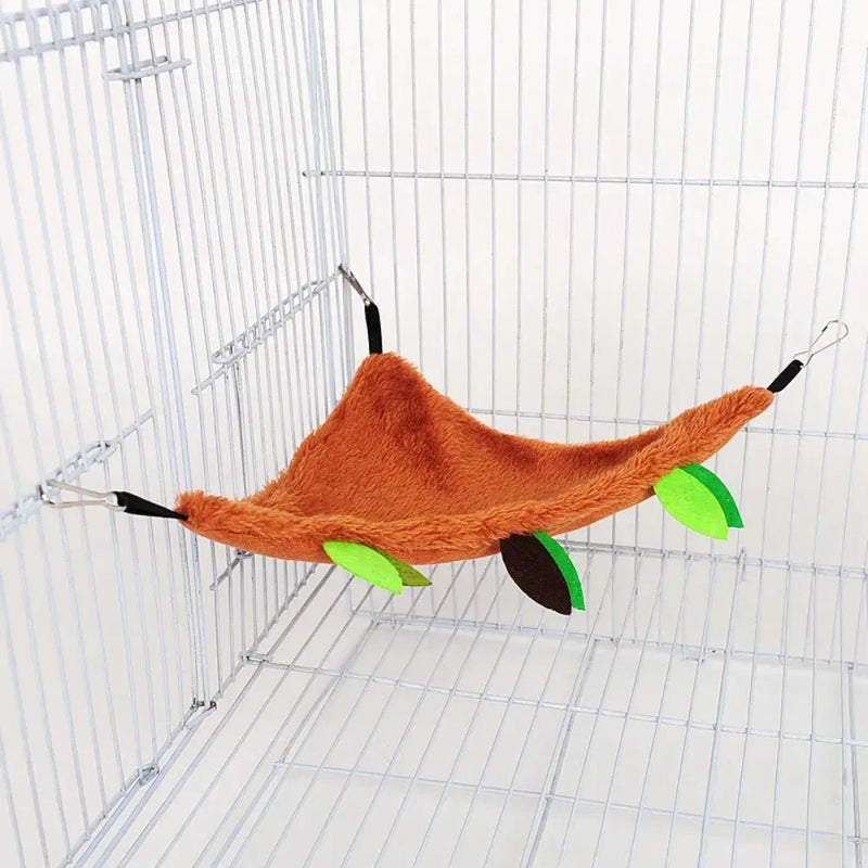 Small Animal Plush Hanging Hammock, Pet Hanging Nap Sack Sleep Bag Bed - GreenFur