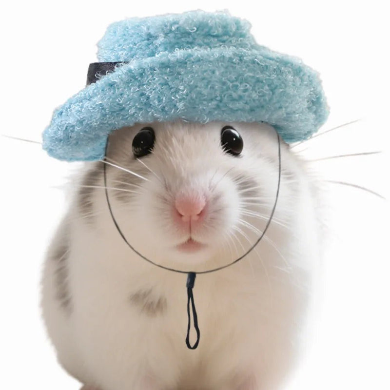 Small Animal Sky Blue Hat for Hamster Guinea Pig - GreenFur