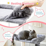 Small Cat Tree Tower with 4 - in - 1 Scratching Post for Indoor Kittens - GreenFur