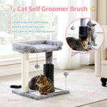 Small Cat Tree Tower with 4 - in - 1 Scratching Post for Indoor Kittens - GreenFur
