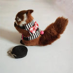 Small Guinea Pig Clothes Hamster Harness and Leash Set with Bowknot Bell - GreenFur