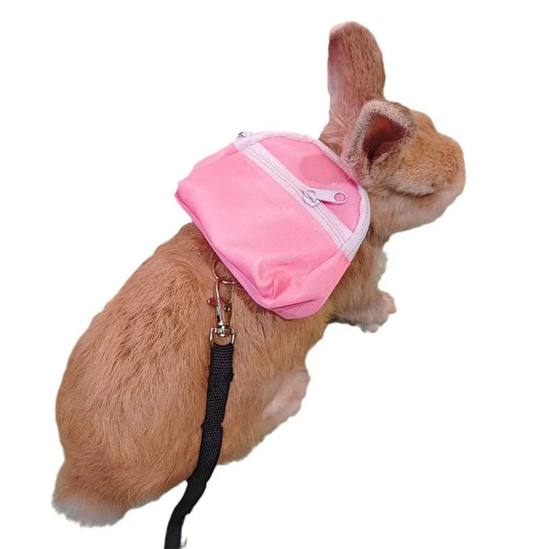 Small Pet Backpack Harness with Leash and Storage Pockets - GreenFur