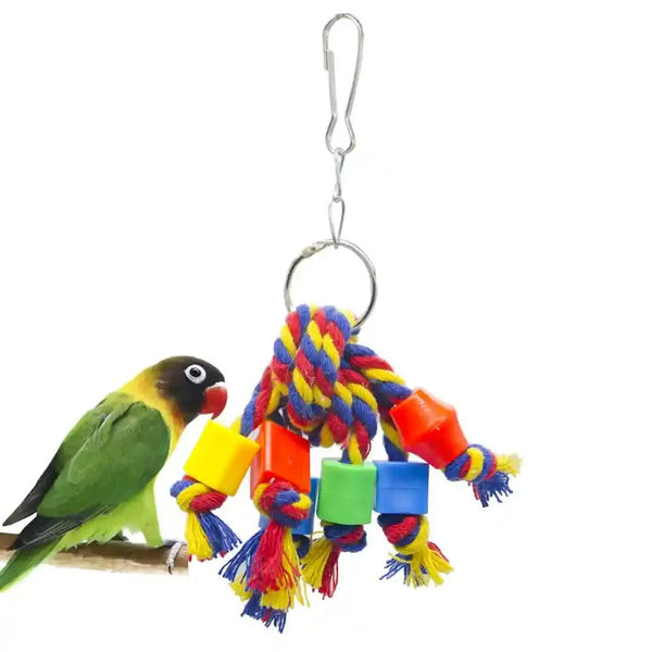 Small Pet Bird Toy Mini Flying Trapeze Toy - GreenFur