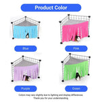 Small Pet Corner Hideout Tent with Hammock Top and Tassel Curtain - GreenFur