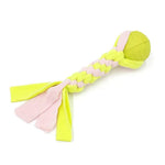 Small Size Colorful Woven Polyester Dog Training Chew Toy Ball - GreenFur