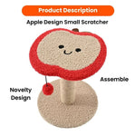 Small Size Novelty Apple Shaped Cat Scratching Post - GreenFur