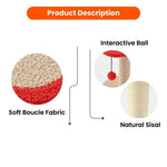 Small Size Novelty Apple Shaped Cat Scratching Post - GreenFur