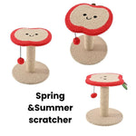 Small Size Novelty Apple Shaped Cat Scratching Post - GreenFur