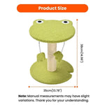 Small Size Novelty Frog Shaped Cat Scratching Post - GreenFur