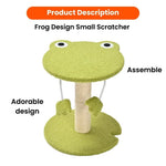 Small Size Novelty Frog Shaped Cat Scratching Post - GreenFur