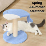 Small Size Novelty Whale Shaped Cat Scratching Post - GreenFur