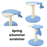 Small Size Novelty Whale Shaped Cat Scratching Post - GreenFur