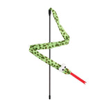 Snake Shape Interactive Pulley Fishing Rod Cat Toy Teaser - GreenFur