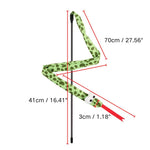 Snake Shape Interactive Pulley Fishing Rod Cat Toy Teaser - GreenFur