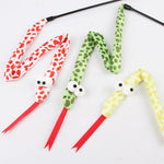 Snake Shape Interactive Pulley Fishing Rod Cat Toy Teaser - GreenFur