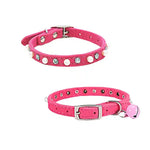 Soft Adjustable Cat Collar with Pearls and Rinestones - GreenFur