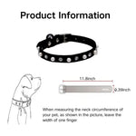 Soft Adjustable Cat Collar with Pearls and Rinestones - GreenFur