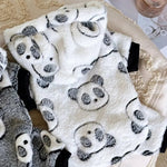Soft and Warm Panda Style Coral Velvet Pet Hooded Boxer Shorts - GreenFur