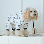 Soft and Warm Panda Style Coral Velvet Pet Hooded Boxer Shorts - GreenFur