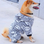 Soft and Warm Panda Style Coral Velvet Pet Hooded Boxer Shorts - GreenFur