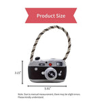 Soft Camera - Shaped Dog Toy with Squeaker and Rope - GreenFur