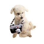 Soft Camera - Shaped Dog Toy with Squeaker and Rope - GreenFur