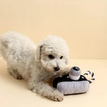 Soft Camera - Shaped Dog Toy with Squeaker and Rope - GreenFur