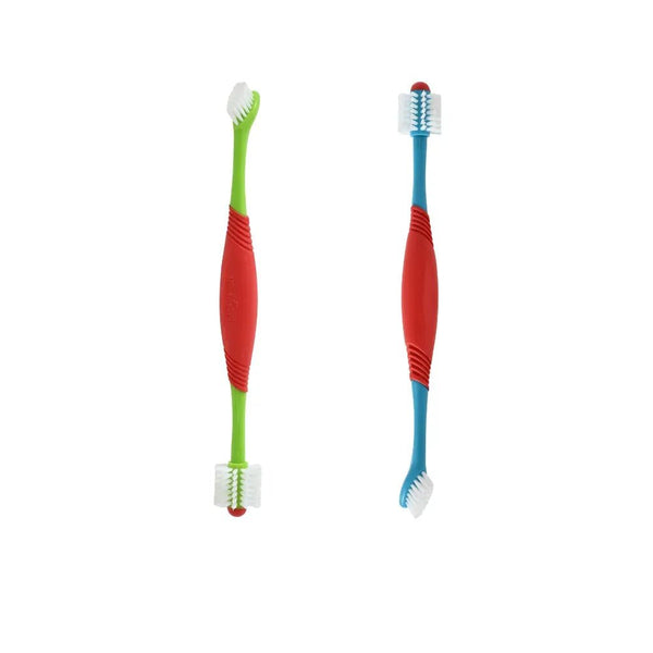 Soft Double Sided 360 Degrees Dog Toothbrush in Bulk - GreenFur