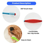 Soft Double Sided 360 Degrees Dog Toothbrush in Bulk - GreenFur