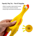 Soft Durable Latex Duck Dog Toy with Squeaker for Chewing Fun - GreenFur