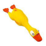 Soft Durable Latex Duck Dog Toy with Squeaker for Chewing Fun - GreenFur