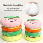 Soft Plush Cat Recovery Collar Fruit Style Anti Licking Neck Ring - GreenFur