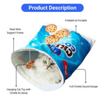 Soft Plush Cat Sleeping Bag with Crinkle Sound for Winter - GreenFur