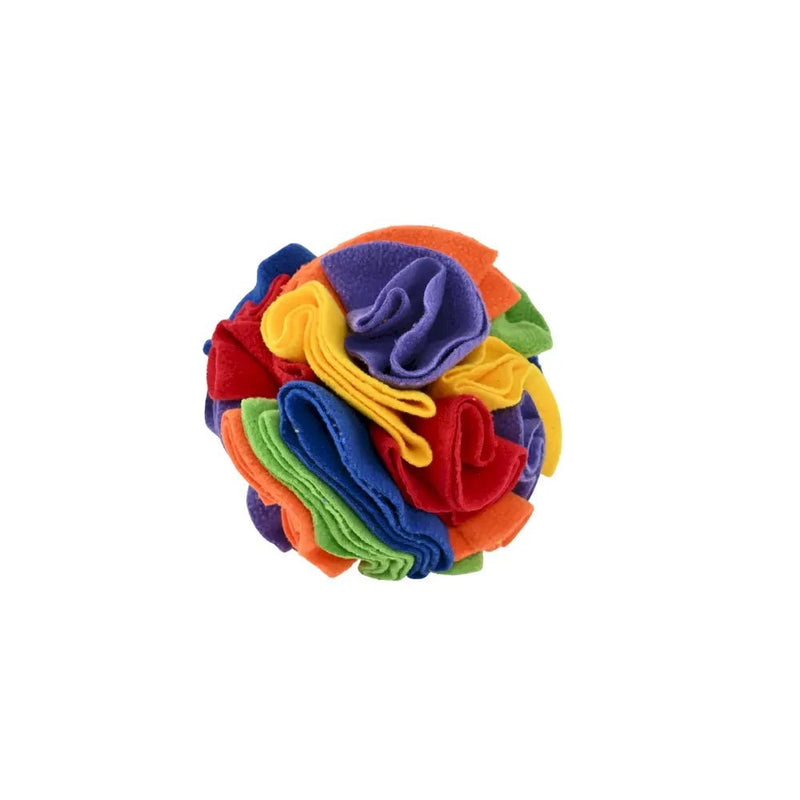 Soft Plush Interactive Colorful Snuffle Ball Dog Toy - GreenFur