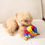 Soft Plush Interactive Colorful Snuffle Ball Dog Toy - GreenFur