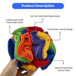 Soft Plush Interactive Colorful Snuffle Ball Dog Toy - GreenFur