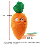 Soft Puppy Squeaky Orange Cute Carrot Pet Plush Toy - GreenFur