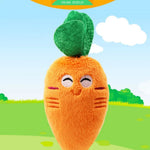 Soft Puppy Squeaky Orange Cute Carrot Pet Plush Toy - GreenFur