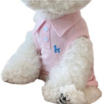 Solid Color Pet Polo Shirt with Embroidery - GreenFur