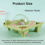 Space Capsule Style Hamster Cage Accessory Set with Water Bottle - GreenFur