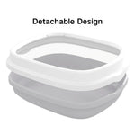 Space - Saving Open Top Cat Litter Box Kitty Litter Box with Scoop - GreenFur