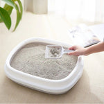Space - Saving Open Top Cat Litter Box Kitty Litter Box with Scoop - GreenFur