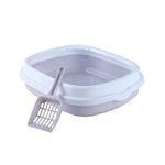 Space - Saving Open Top Cat Litter Box Kitty Litter Box with Scoop - GreenFur