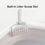Space - Saving Open Top Cat Litter Box Kitty Litter Box with Scoop - GreenFur