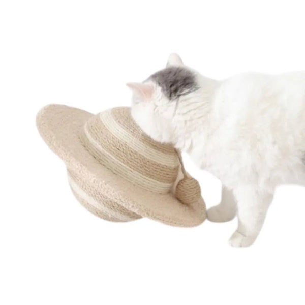 Space - Themed Handmade Natural Sisal Jute Cat Scratching Toy - GreenFur