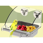 Spacious Stainless Steel Bird Feeder with Perch - GreenFur